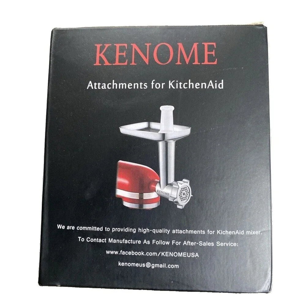 Kenome Metal Food Meat Grinder Attachment For Kitchen Aid Stand Mixer New Sealed